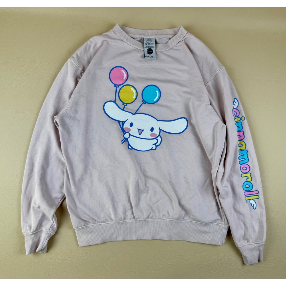 Kawaii Cinnamoroll Sweatshirt Graphic Sleeve Detail Size M Sanrio